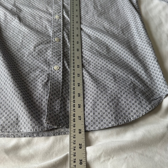 Con.Struct Men's Geometric Long Sleeve Button Up Casual Shirt 15.5 Flip Cuffs - Picture 13 of 16